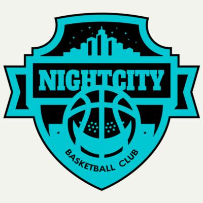 Night city Basketball club logo template Miniatura