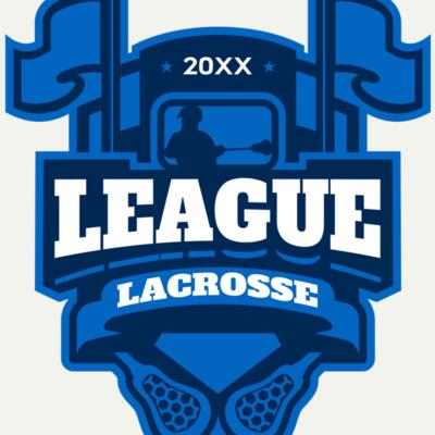 League Lacrosse Logo Template Miniatura
