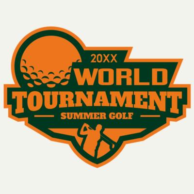 World Tournament Simmer Golf logo template Miniatura