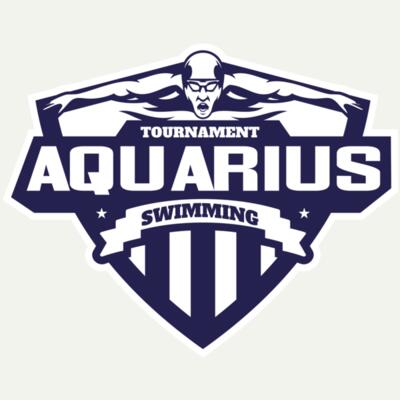 Aquarius Swimming Tournament logo template Miniatura