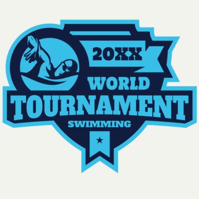 Tournament World  Swimming logo template Miniatura