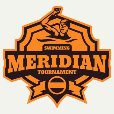 Meridian Tournament Swimming logo template Miniatura