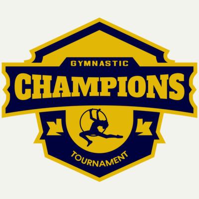 Champions Gymnastic Tournament logo template Miniatura