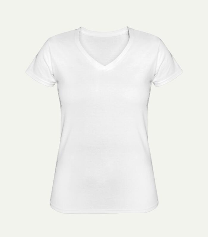 Playera Dama: Algodón Peinado Cuello V Miniatura